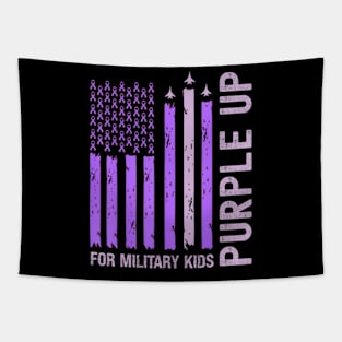 Purple Up For Military Kids Military Child Month Tapestry