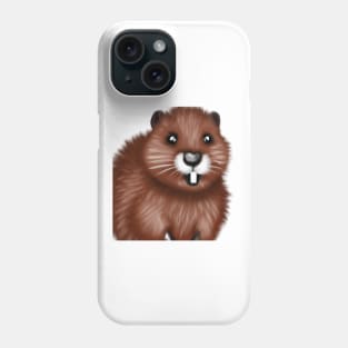 Cute Beaver Drawing Phone Case