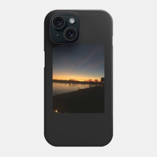 Sunset on the frozen lake Phone Case