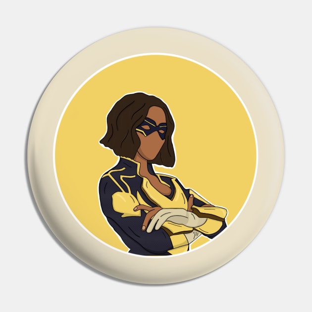 Jennifer Pierce - Black Lightning Pin by hereidrawagain