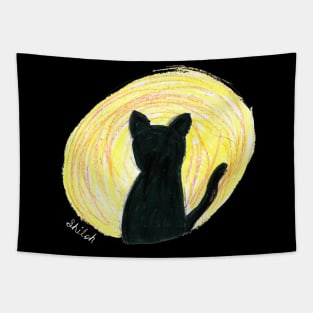 Black Cat by Shiloh - Homeschool Art Class 2021/22 Art Supplies Fundraiser Tapestry