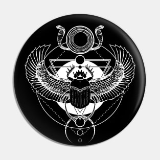 Winged scarab and the Sun disc Pin