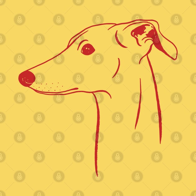 Italian Greyhound (Yellow and Red) by illucalliart