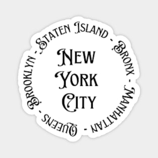 New York City Boroughs Magnet