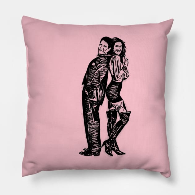 pretty woman Pillow by RetroScribbles