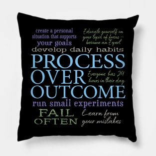 Process Over Outcome Motivational Quotes Personal Development Pillow