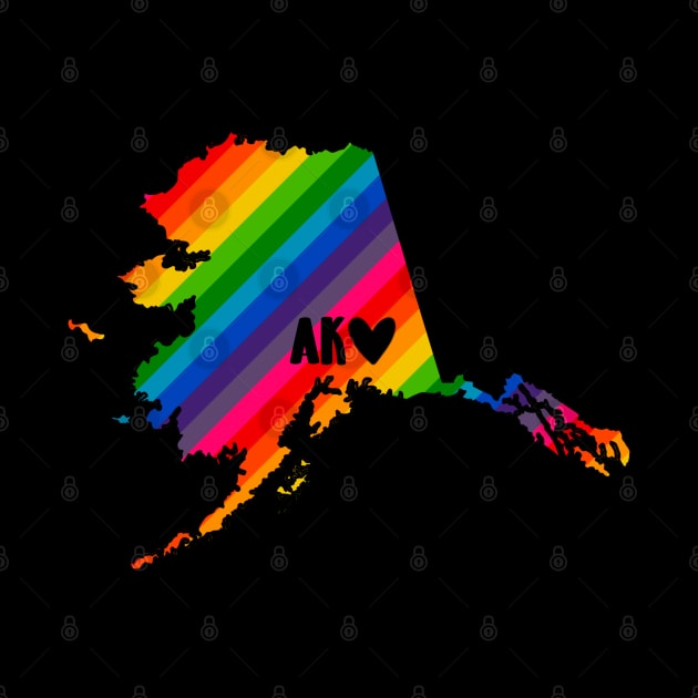 USA States: Alaska (rainbow) by LetsOverThinkIt