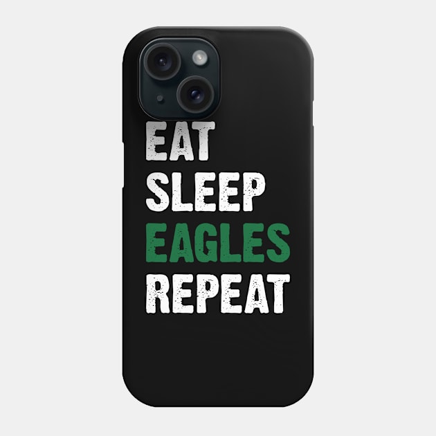 Eat Sleep Eagles Repeat Retro Vintage Phone Case by Emma