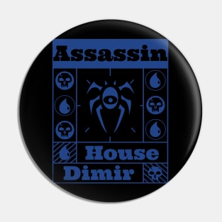 House Dimir | Assassin | MTG Guild Blue on Black Design Pin