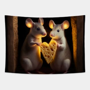 A Couple of Love Mices Tapestry