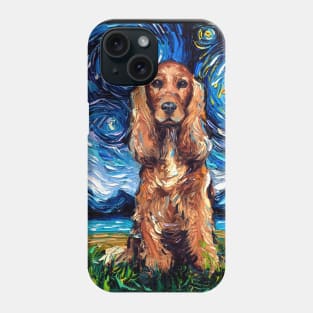 Red Cocker Spaniel Starry Night Phone Case