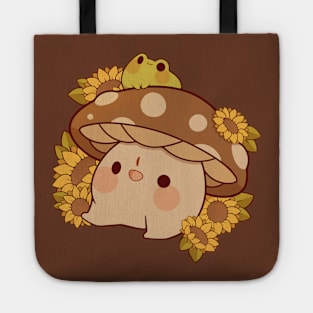 Happy sunflower mushroom Tote