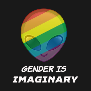 Gender Is Imaginary LGBT Equality Transgender Gay Bi T-Shirt