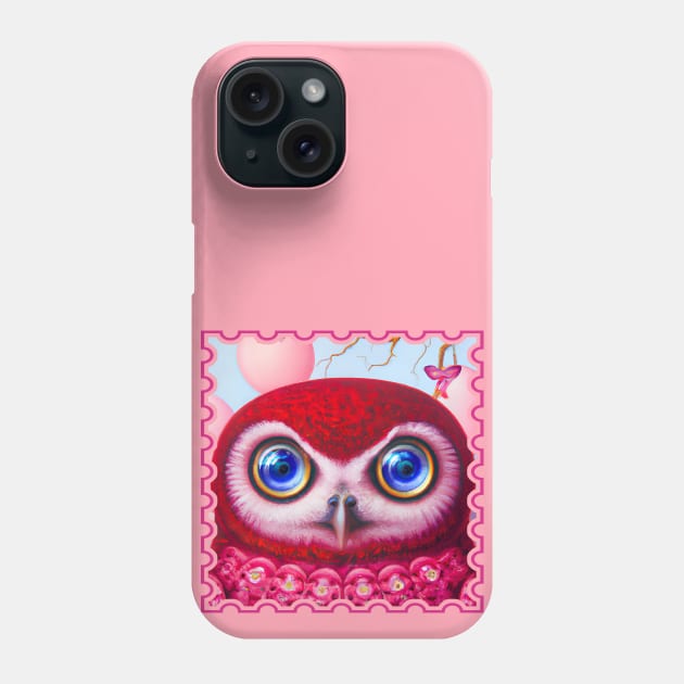 Pink Creepycute Owl Phone Case by DigiDreams