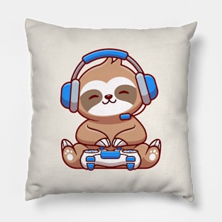 Cute Sloth Gaming Pillow