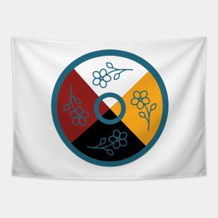 Medicine Wheel Floral WAWEZHI CANADA Tapestry