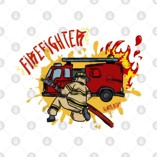 Character Design - Firefighter Edition by Akmal Alif 