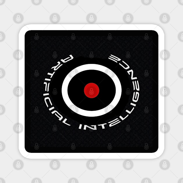 Artifcial Intelligence AI Cool Red Pill Logo Magnet by PlanetMonkey