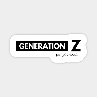 Generation Z white letters Magnet