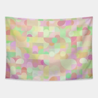Funky Muted Pastel Boho Shapes Tapestry