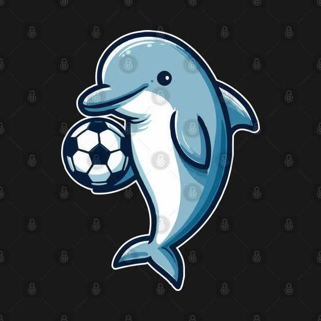 Dolphin Soccer player with Soccer ball by fikriamrullah