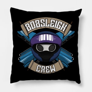 Bobsleigh crew Jolly Roger pirate flag Pillow