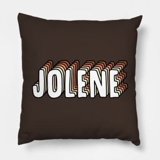 jolene retro script lettering Pillow