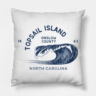 Topsail Island, NC Beachgoing Summertime Waves Pillow