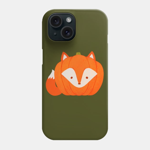 Pumpkin Fox Phone Case by Blanquiurris