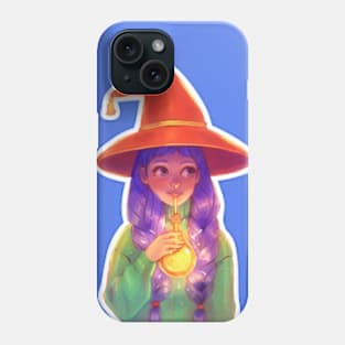 Witch drinking a potion of ideas Phone Case