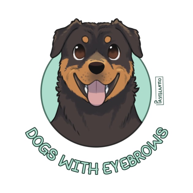 Dogs with eyebrows - Rottweiler by Pastelkatto