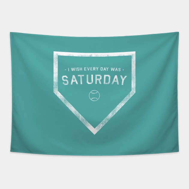 Saturday Baseball Tapestry by Game Used Gum