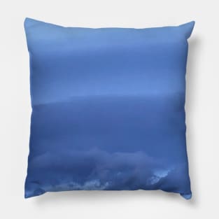Blue tones of the clouds in the sky Pillow