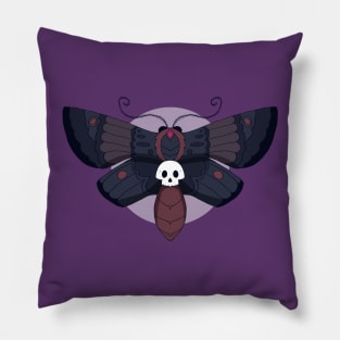 Goth Moth Tattoo Style Pillow