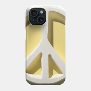 Peace Sign Pastel Yellow Shadow Silhouette Anime Style Collection No. 265 Phone Case