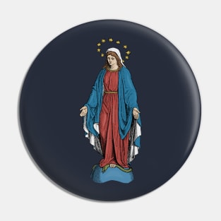 Blessed Virgin Mary Catholic Icon Pin