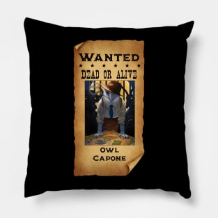 Owl Capone Owl Gangster Pillow