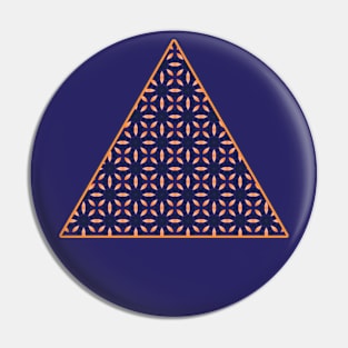 Patterned Retro Triangle Pin