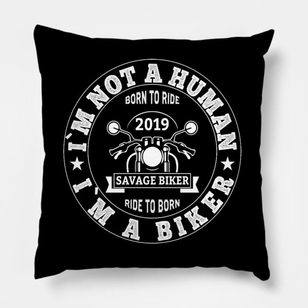 I am a Biker- Cool Design Pillow by Safayet123