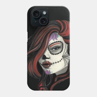 Red head skull girl Phone Case