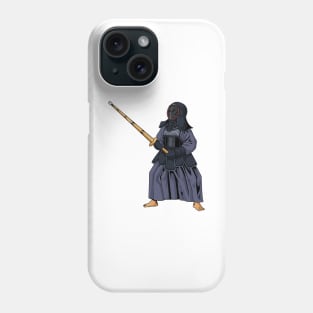 Japanese martial arts - fighter doing kendo Phone Case