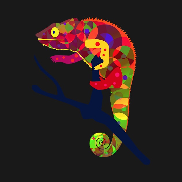 Paper Craft Chameleon by Graphic Dinosaur