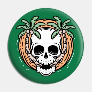 Skull Paradise Pin