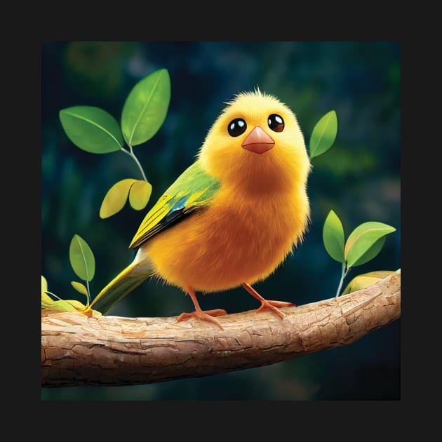 Cute Yellow Canary by Geminiartstudio