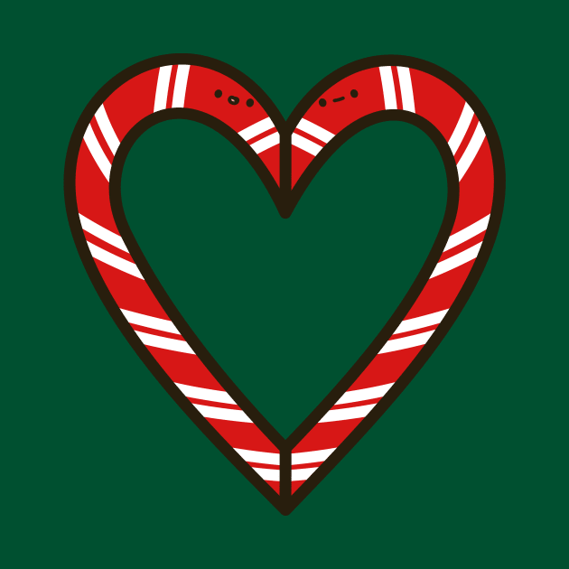 Cute candy cane heart by peppermintpopuk