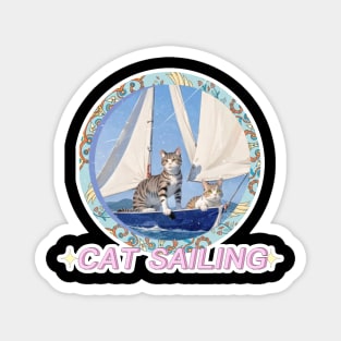 Cat Sailing Magnet