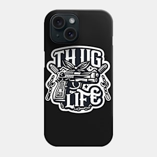 Thug Life Monochrome Vector Phone Case