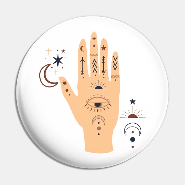 Mystical Hand Tribal Mystical Artifacts Pin by Dear Fawn Studio