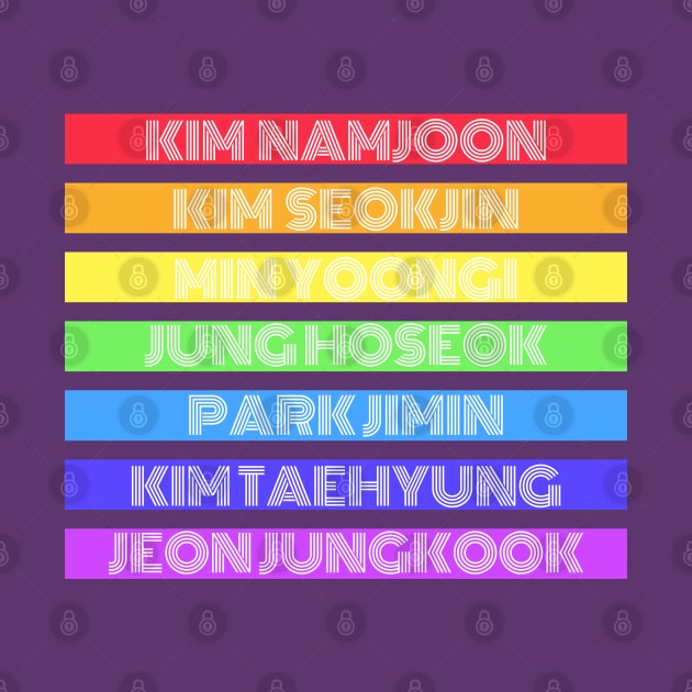 BTS Boys Names - Rainbow by e s p y