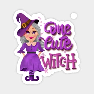 One cute witch halloween Magnet